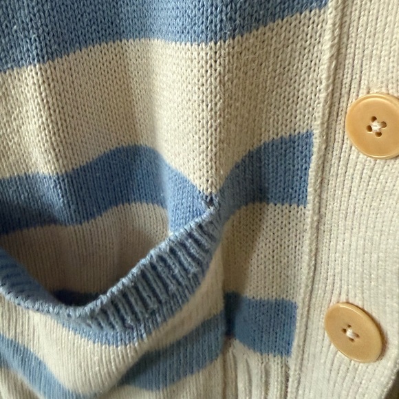 Madewell|Women’s Nautical Blue & White Striped knit Cardigan,size XXS,boho basic - Picture 11 of 11